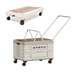 360° Rotating Mobile Cart: Foldable Camping Wagon