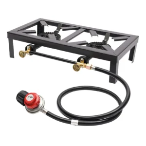 Portable Double Burner Gas Stove: Propane Cooker