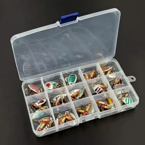 30-Piece Metal Spoon Spinner Fishing Lure Kit
