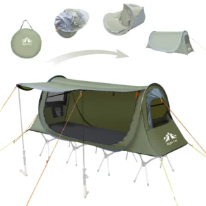 Premium 1-Person Instant Pop-Up Cot Tent
