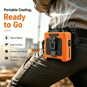 360° Hands-Free Waist Fan & Power Bank