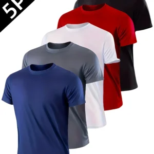 5-Pack Men's Quick-Dry Performance Shirts