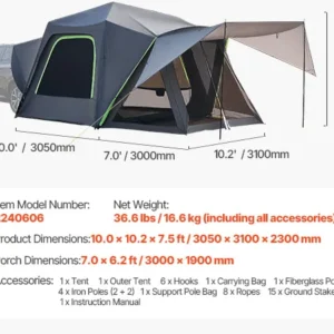Waterproof SUV Camping Tent with Awning